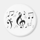 Recherche de notes musique magnets Clef