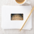 Search for star design return address labels Moon and stars