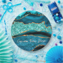 Search for teal and gold plates Glitter