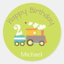 Search for boys 2nd birthday stickers Train