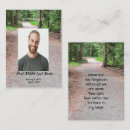 Search for memorial business cards Remembrance