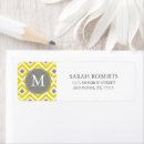 Search for yellow and grey return address labels Stylish