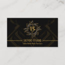 Recherche de conception vintage cartes visite Salon de tatouage