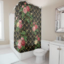 Search for rose gold on black shower curtains Floral