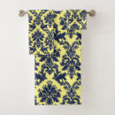 Search for navy blue and yellow bathroom accessories Floral