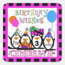 Search for party penguin stickers Happy birthday
