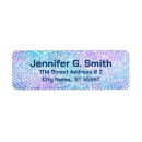 Search for purple sparkle return address labels Blue