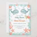Search for coral baby shower invitations Marine