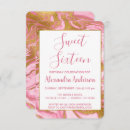 Search for marble sweet 16 invitations Girly