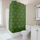 Search for peacock feather shower curtains Green