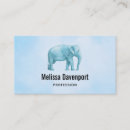 Recherche de éléphant bleu cartes visite Aquarelle