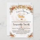 Search for tea with the bride to be invitations Love is brewing