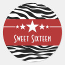 Search for red zebra stickers Sweet 16