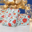 Search for poinsetta wrapping paper Watercolor