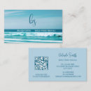 Search for ocean waves business cards Blue