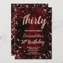 Search for burgundy 30th birthday invitations Typography