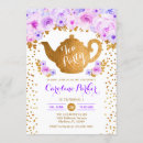 Search for purple tea party invitations Floral