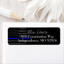 Search for law enforcement return address labels Patriotic