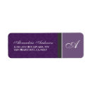 Search for purple damask return address labels Modern