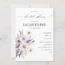 Search for purple bridal shower invitations Rustic