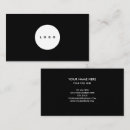 Search for circle business cards Simple black and white