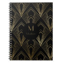 Search for black gold art deco notebooks Geometric