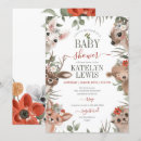 Search for woodland baby girl shower invitations Animals