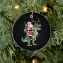 Search for dinosaur santa ornaments Xmas