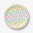 Search for pastel rainbow plates Retro