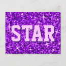 Search for purple star postcards Glitter
