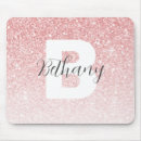 Recherche de paillettes roses tapis souris Monogramme
