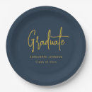 Search for blue and gold graduation plates Elegant