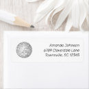 Search for disco return address labels Mirror ball