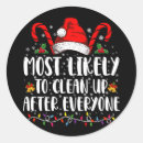 Search for clean up stickers Santa
