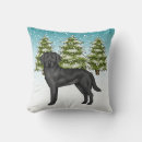 Search for black lab christmas pillows Snow
