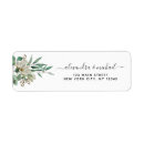 Search for magnolia flower return address labels White