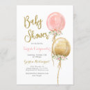 Recherche de balloon baby shower fille invitations Aquarelle