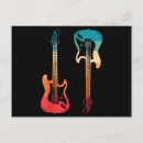 Recherche de guitare électrique cartes postales Musicien
