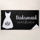 Search for bridesmaid beach towels Black and white