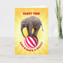 Recherche de éléphant heureux invitations Cirque