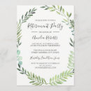 Search for green wreath invitations Botanical