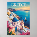 Search for santorini travel posters Greece souvenir