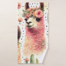 Search for llamas bath towels Watercolor