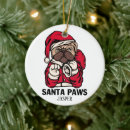 Search for english bulldog ornaments Santa