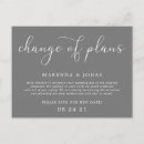Search for change of date wedding announcement cards Postponement
