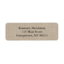 Search for burlap return address labels Vintage