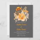Search for orange and grey wedding invitations Elegant