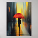 Search for red umbrella art Retro