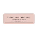 Search for pink and black return address labels Minimalist