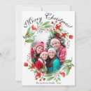 Search for watercolor floral christmas cards Red and green